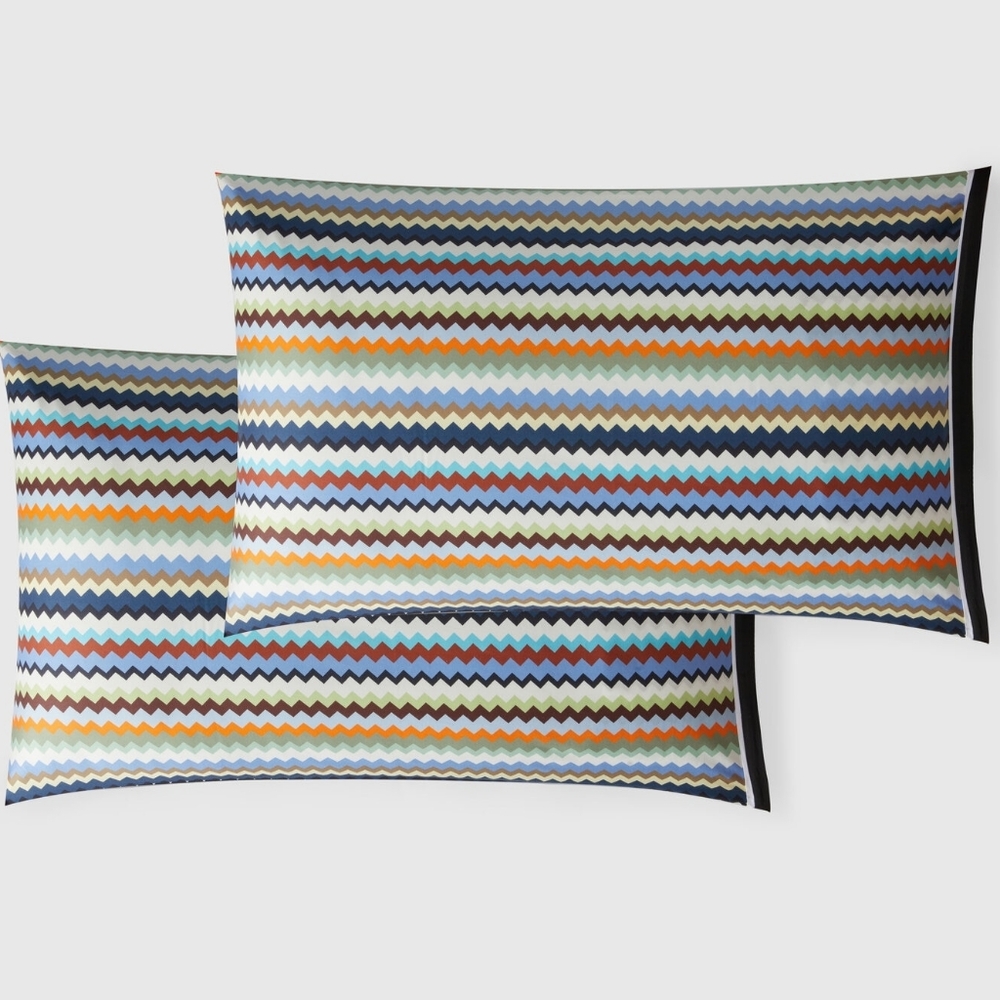 🔥NEW W/TAGS🔥MISSONI Valparaiso King Size Turquoise Multicolor Pillowcases(X2)